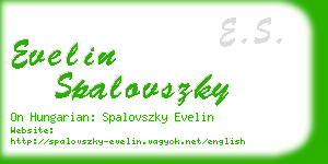 evelin spalovszky business card
